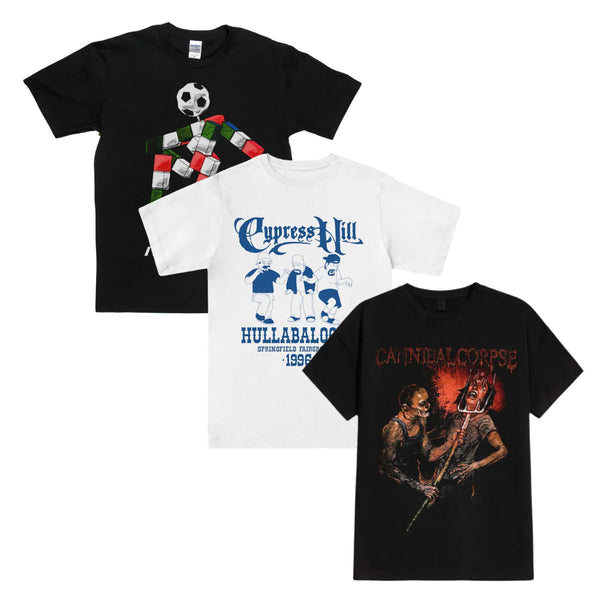 100x BLACK & WHITE GRAPHIC T-SHIRTS